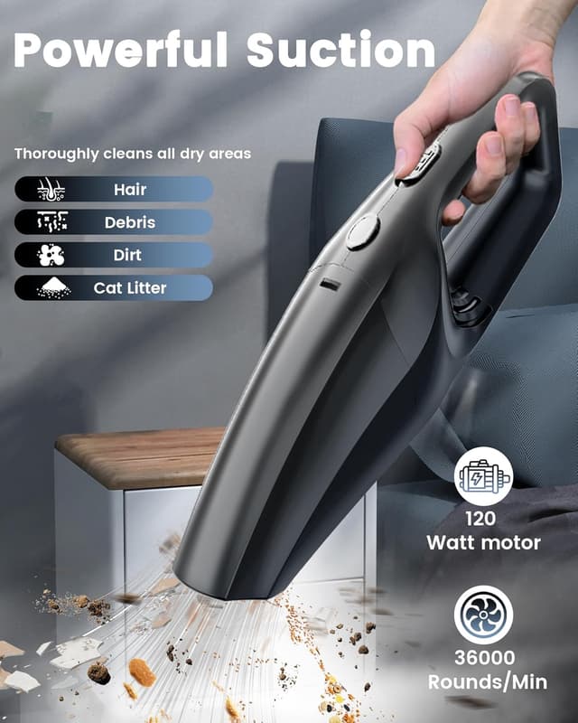 Detalle 2 de SERVOMASTER Handheld Vacuum Cleaner with HEPA filter 🧹