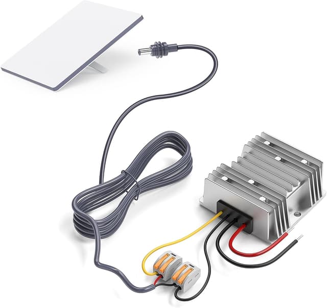 Detalle de XLTTYWL Starlink Mini adattatore 12 V con booster DC-DC fino a 144 W (12 V → 48 V 3 A) e cavo CC da 2 m