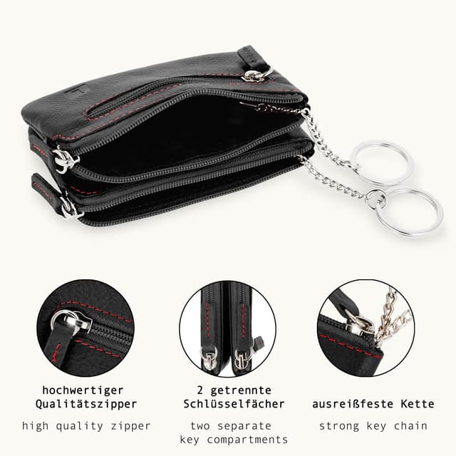Detalle 1 de Lederow XXL Schlüsseltasche aus echtem Leder