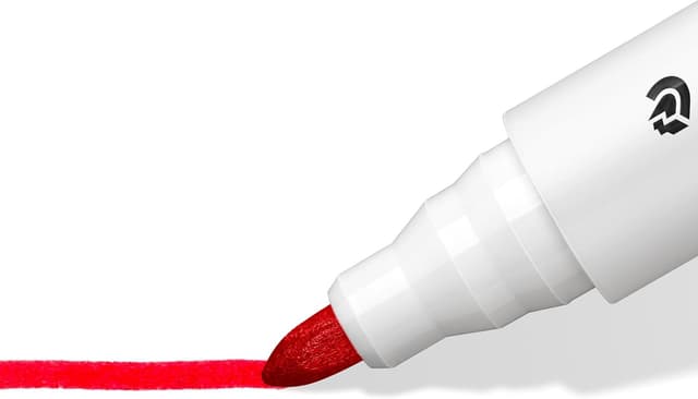 Detalle de STAEDTLER Lumocolor 351 Whiteboard Marker (Bullet Tip 2.0mm) – Pack of 10 Assorted Colours