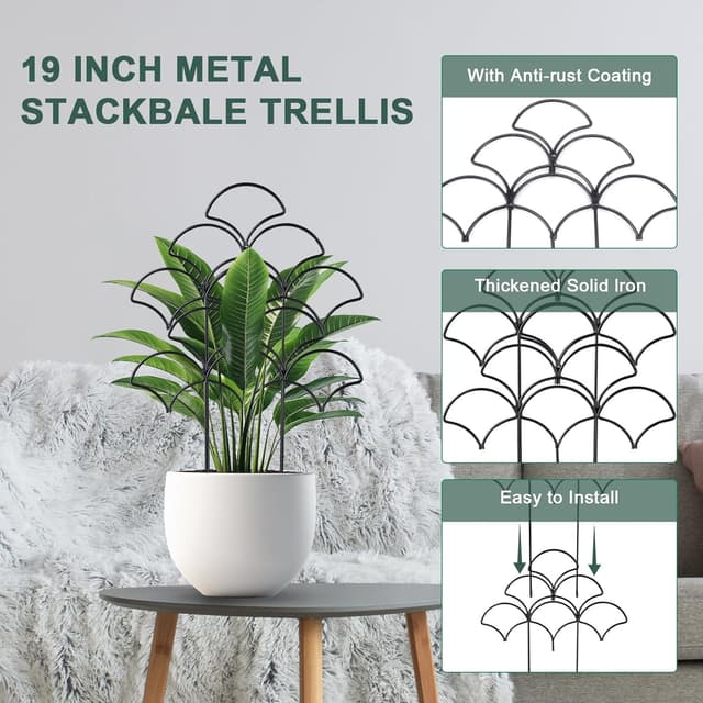 Thumbnail 4 de LyAZKMY 4 Pack Plant Trellis