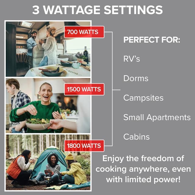 Detalle de Nuwave Upgraded Induction Cooktop with Digital Temp Probe and 106 Temperature Controls