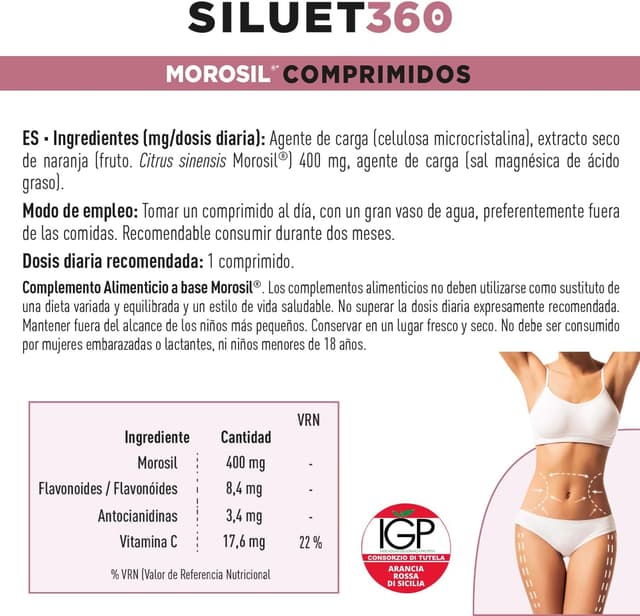 Thumbnail 3 de MOROSIL SILUET 360 🍊 Reductor de grasa, vientre plano, 30 comprimidos