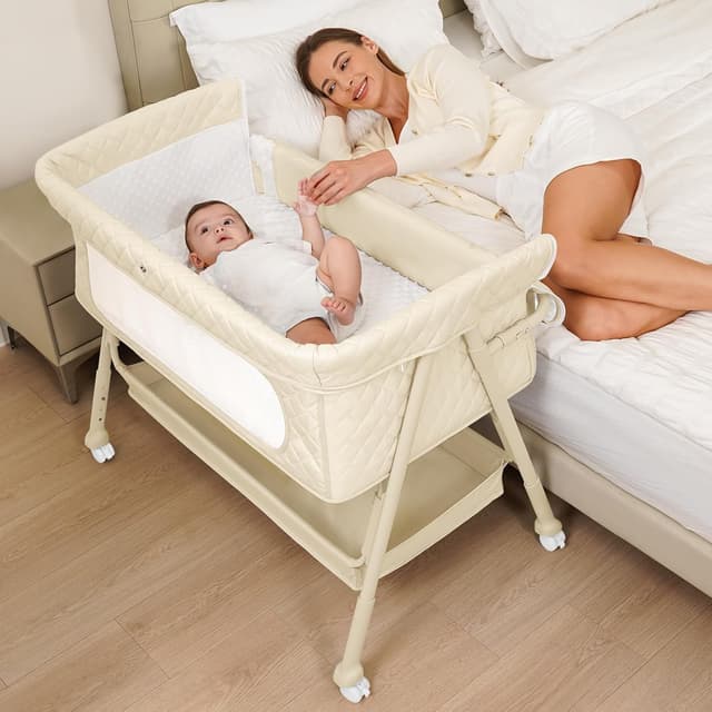 Imagen de Kiniew Baby Crib 4-Height Adjustable Bassinet en OfertitasTOP