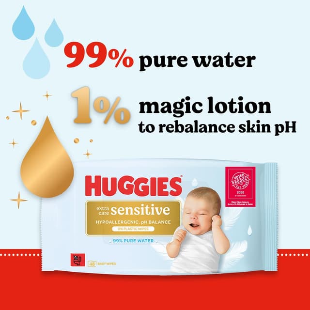 Detalle de Huggies Pure Care Baby Wipes 576 wipes