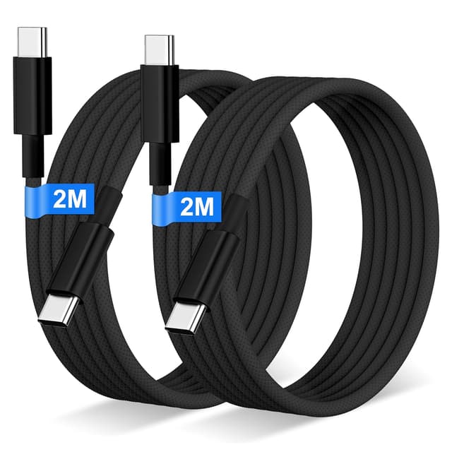 Detalle de Bamkey USB C to USB C 60W cable 2m 2 pack