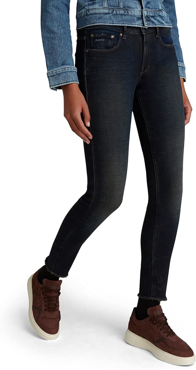 Detalle de G-STAR Damen 3301 Skinny Jeans – knöchellang, 5-Pocket und mit Reißverschluss