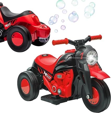 Detalle de AIYAPLAY Moto Eléctrica para Niños 6V con Burbujas