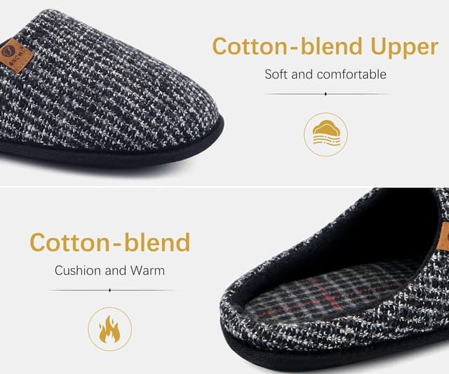 Detalle 2 de ONCAI men slippers memory foam comfort