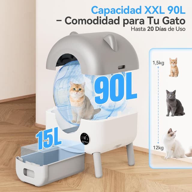 Thumbnail 2 de TRIUMPHKEY Arenero Gatos Autolimpiable 90 L