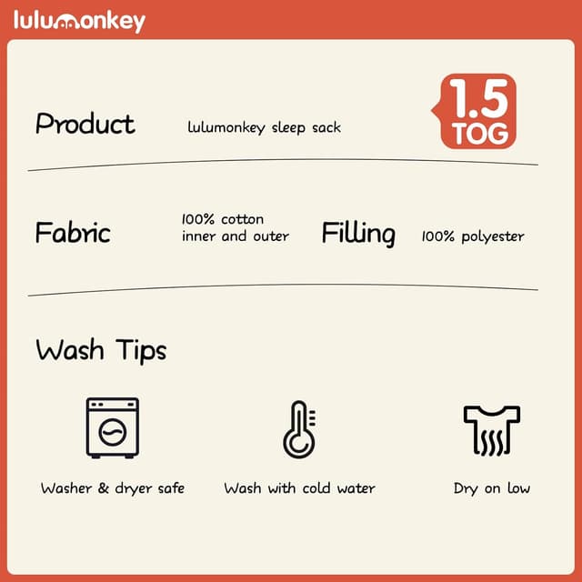 Detalle 2 de 1.5 Tog cotton baby sleeping bag, 18-36 months