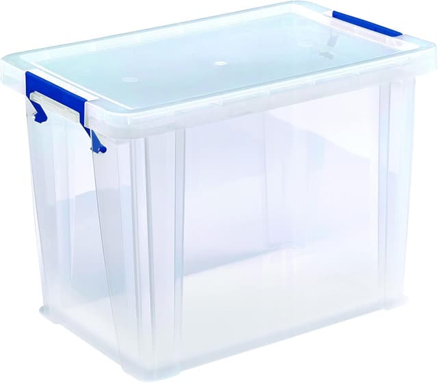 Detalle de Bankers Box ProStore scatola porta oggetti in plastica trasparente con coperchio, 18,5 litri, impilabile