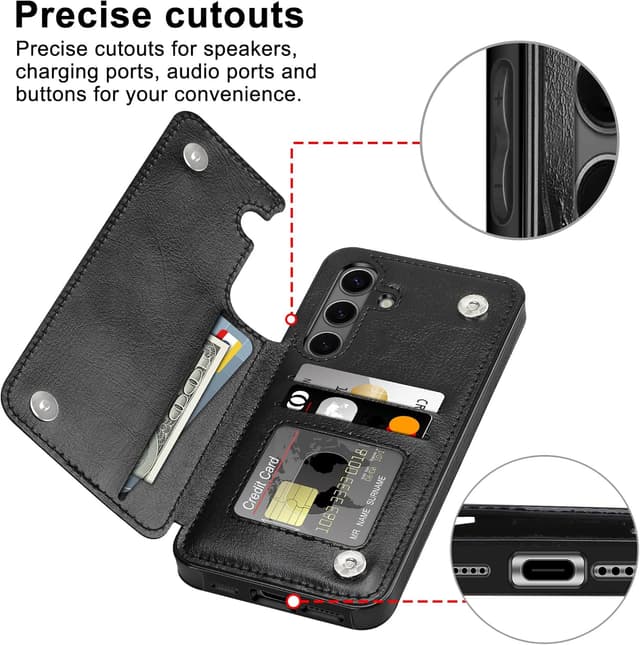 Thumbnail 2 de Coolden Leder Flip Hülle Galaxy S24