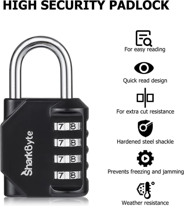 Thumbnail 1 de SharkByte 2-Pack Heavy Duty 4-Digit Padlocks