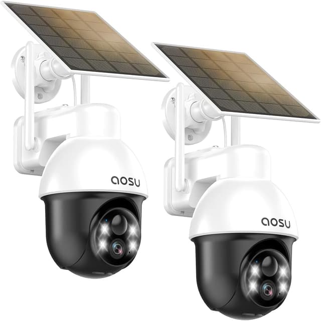 Detalle de AOSU Outdoor Surveillance Camera 2K, 2-Pack