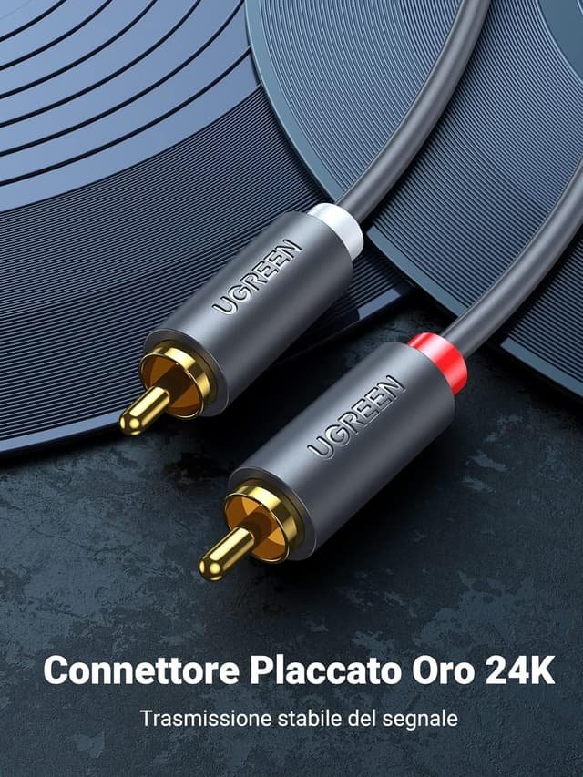 Detalle 2 de UGREEN Cavo RCA 2M per audio stereo