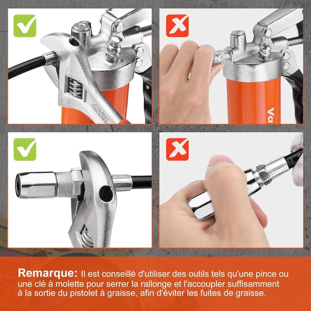 Thumbnail 6 de ValueMax Pistolet à Graisse 400 ml 6000 PSI 🛠