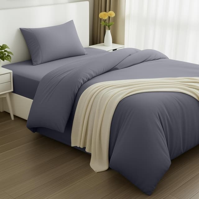 Detalle de Utopia Bedding Funda nordica 90 Gris