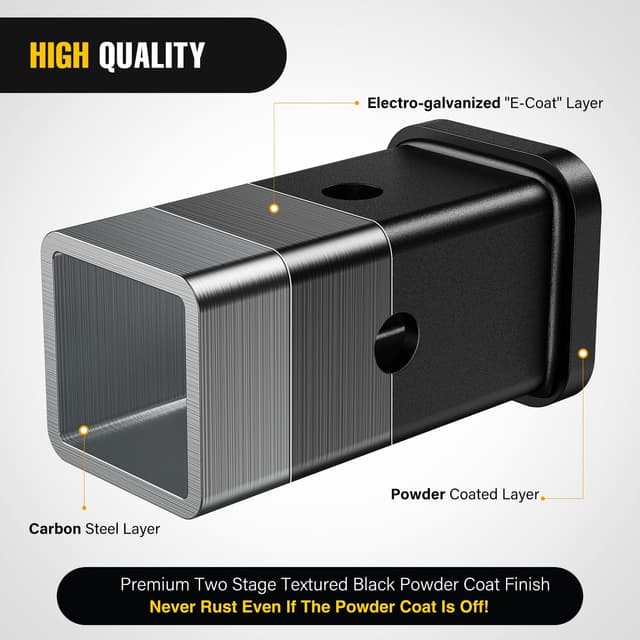 Detalle de Nilight 2-1/2 in to 2 in Trailer Hitch Receiver Extender/Adapter Reducer Sleeve