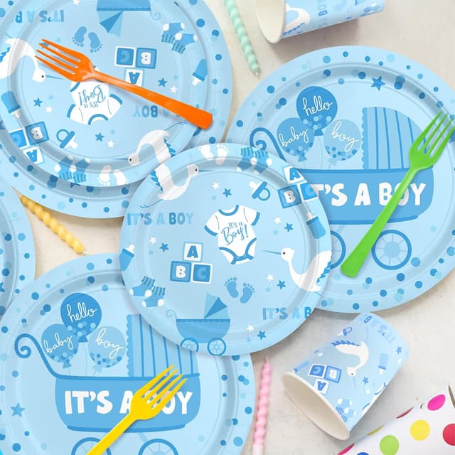 Detalle 2 de Baby Boy Shower Decorations 24pc ๐