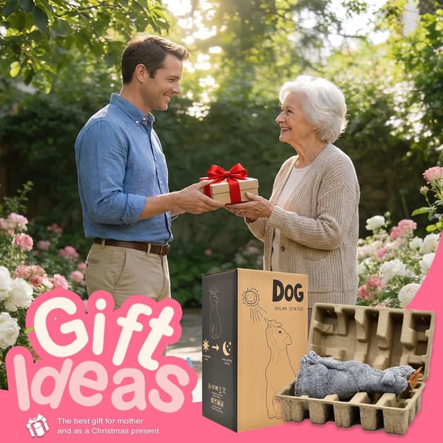 Detalle 2 de Yeomoo Dog Garden Ornament with Solar Butterfly