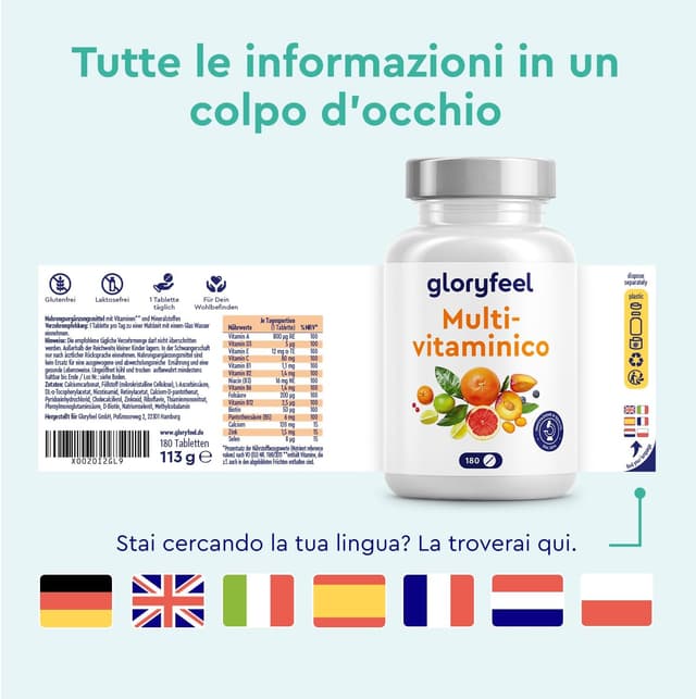 Thumbnail 5 de Multivitaminico 180 compresse per 6 mesi 🩺