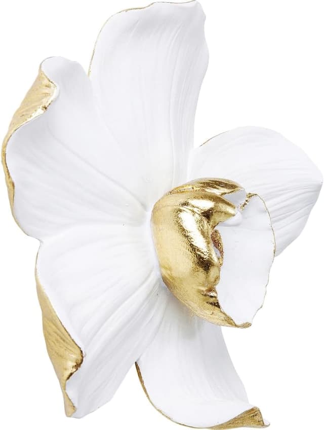 Detalle de Kare Décoration murale Orchid Blanc/Or (motif fleur) en résine synthétique, format XL