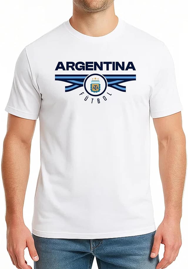 Detalle de Icon Sports Officially Licensed Argentine Football Association Cotton T-Shirt (Unisex Adult)
