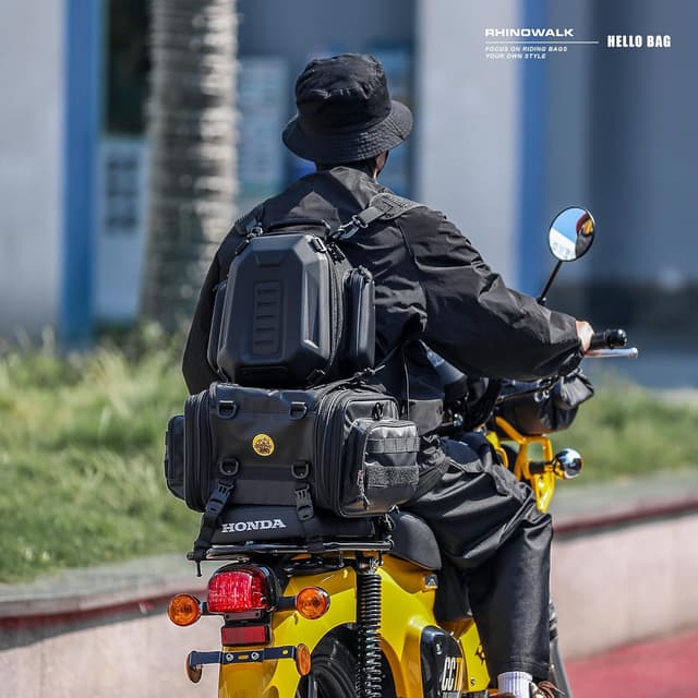 Thumbnail 6 de Rhinowalk Motorcycle Tail Bag Expandable 12L-18L