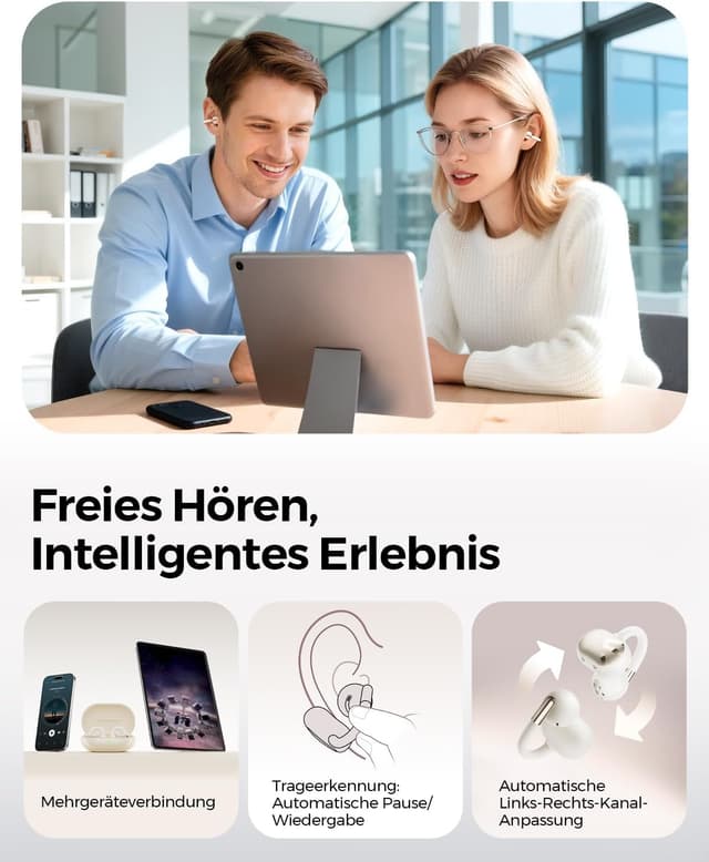 Detalle de SoundPEATS Clip1 Open Ear Kopfhörer