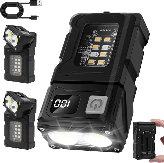 Detalle de flintronic Linterna LED recargable 1200 mAh