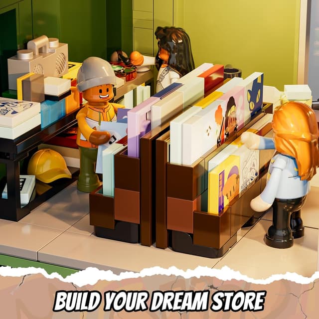 Thumbnail 4 de Lumibricks Plattenladen Beleuchtung Klemmbausteine Haus 1980 Pcs