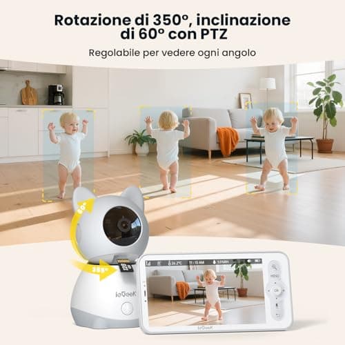 Thumbnail 4 de ieGeek Cámara Vigilancia Bebes 5" 2K/3MP