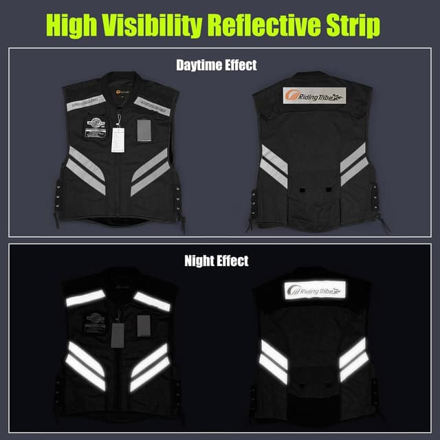 Thumbnail 6 de LVNRIDS Motorcycle Safety Reflective Vest – fluorescent green, sleeveless protective riding layer