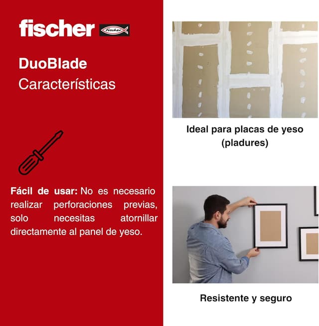 Detalle de fischer DuoBlade tacos autoperforantes 20 uds