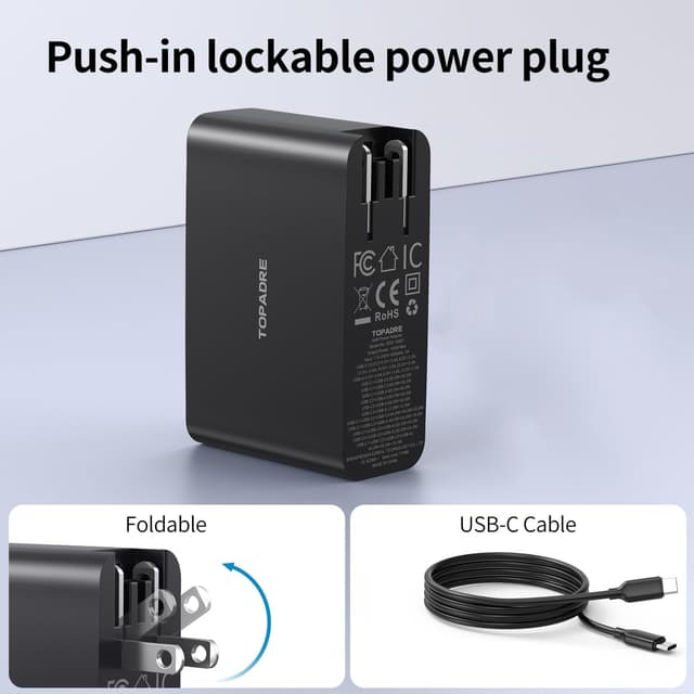 Thumbnail 3 de 100W USB C International Travel Adapter, 4-Port Foldable Charger