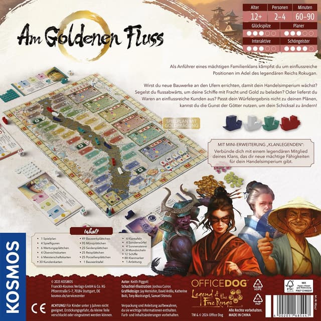 Detalle 2 de Kosmos 685447 „Am goldenen Fluß“ – Strategiespiel für 2–4 Personen ab 12 Jahren