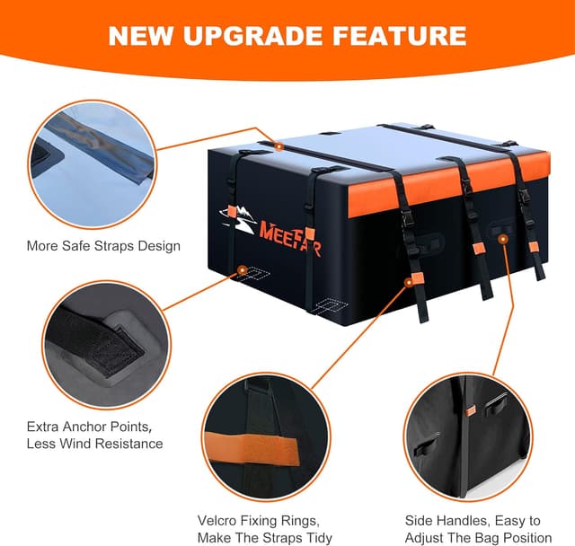 Detalle de MeeFar Rooftop Cargo Carrier 21 cu ft