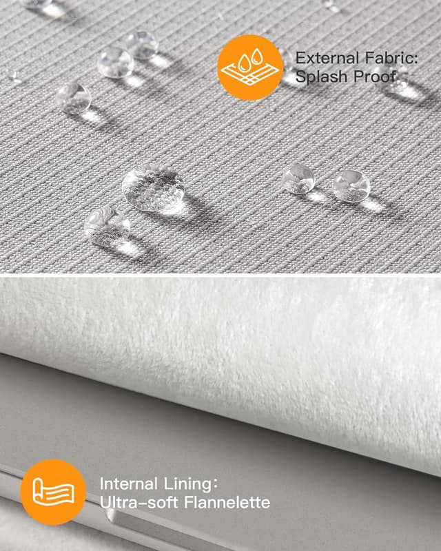 Detalle de Inateck 15–15.6 Inch Laptop Case Sleeve in Med Grey (with accessory pocket)