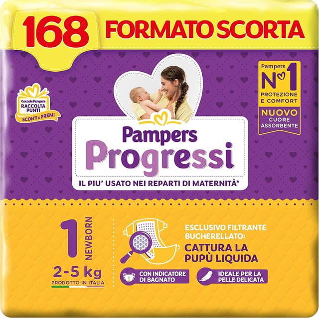 Imagen de Pampers Progressi Newborn Taglia 1 neonati en OfertitasTOP
