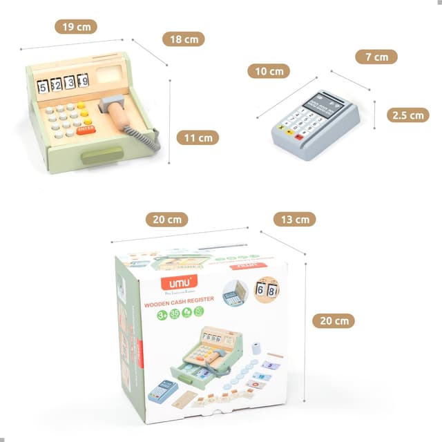 Thumbnail 4 de umu® Kinderkasse Holz 35 Teile