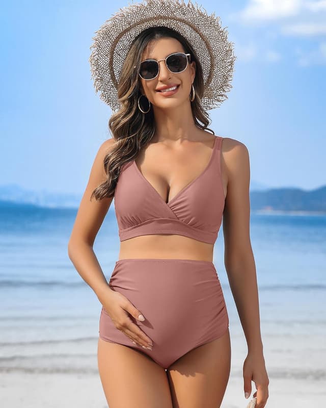 Detalle 2 de Charmo High Waisted Maternity Swimsuit 2‑Piece