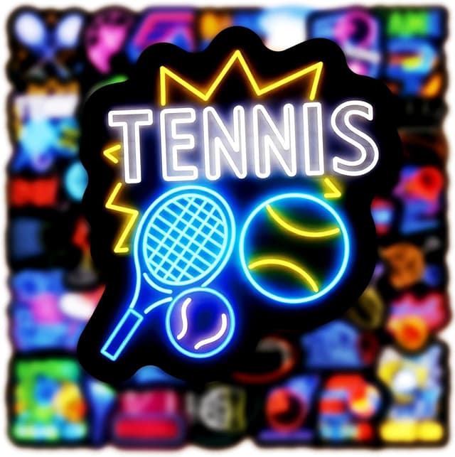 Detalle de Affoto Neon-Kugeln Aufkleber (50 Stück) – wasserfeste Vinyl-Sticker für Laptop, Auto, Fahrrad & mehr