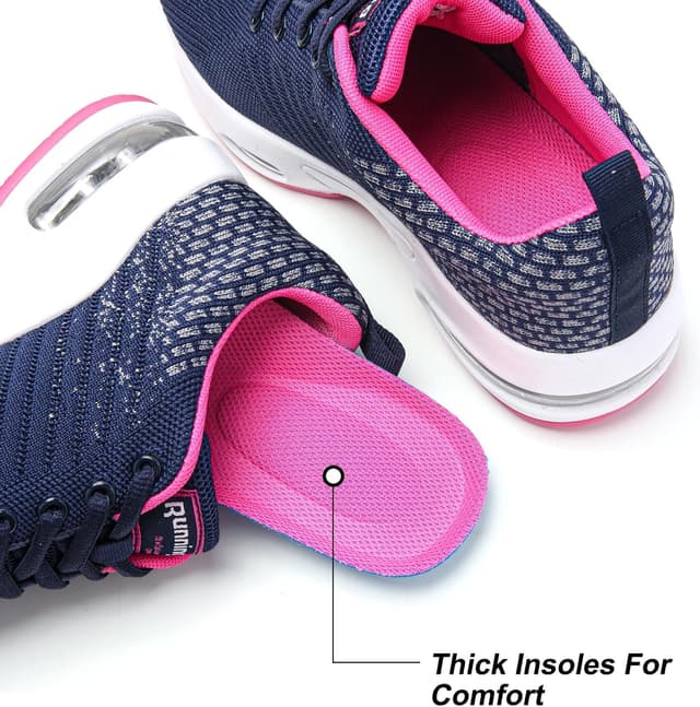 Detalle de HJJ Womens Air Cushion Arch Support Memory Foam Trainers