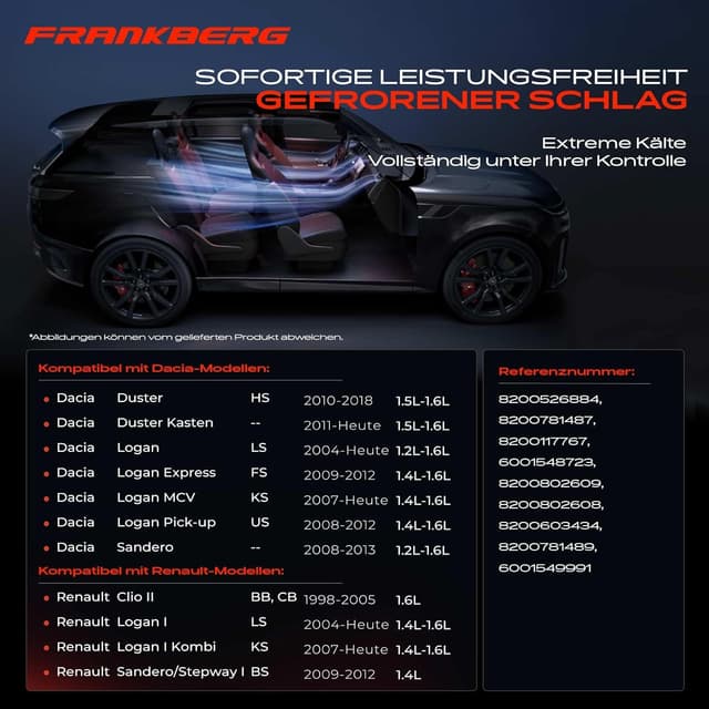 Thumbnail 2 de Frankberg Klimaanlagen Kompressor mit Kupplung 135+20 ml Öl