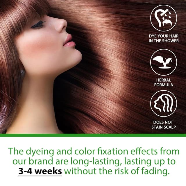 Thumbnail 6 de Dunkelbraunes Haarfärbeshampoo 3-in-1 zur Abdeckung grauer Haare (pflanzliche Haarfarbe)