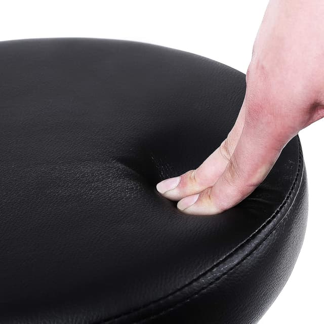 Detalle de SONGMICS Drehhocker auf Rollen LJB61B – höhenverstellbar (46–58 cm) für Studio, Salon & Büro