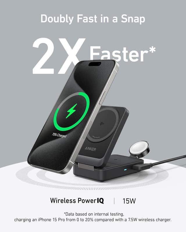 Thumbnail 1 de Anker MagGo 3-in-1 Wireless Charger