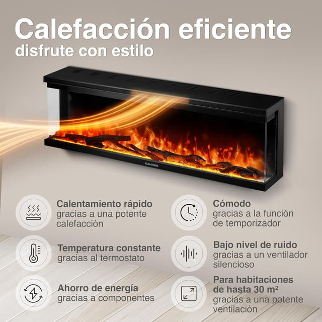 Detalle 2 de KAMINIO Lea Chimenea eléctrica 60 Pulgada