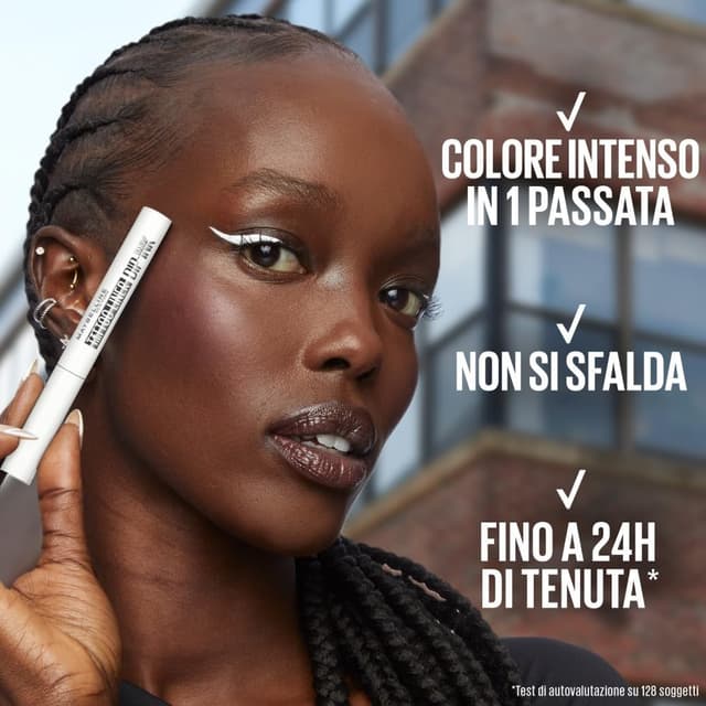 Detalle de Maybelline New York Tattoo Liner Dip-Ink – Eyeliner liquido waterproof Burgundy Boost, 3,5 ml